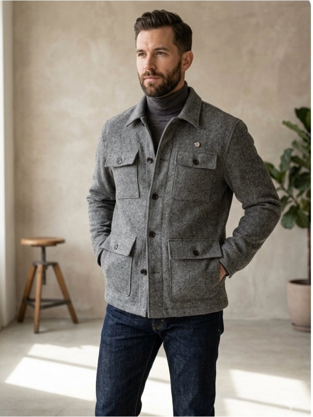 EPAULET Special Addition Heavy Wool Doyle Shirt Jacket